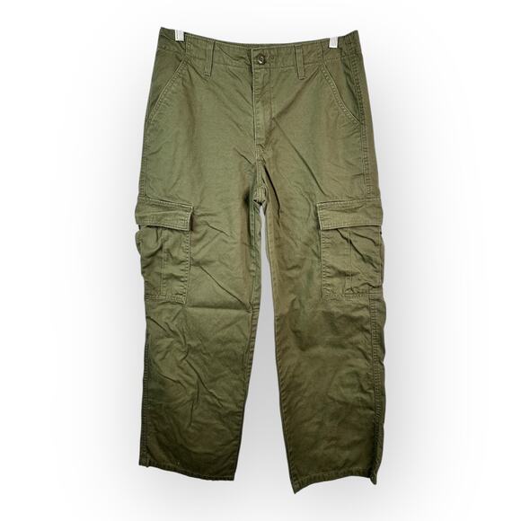 Levis Womens size 29 94 Baggy Pants Cargo Grunge Y2K Streetwear Green - Picture 2 of 10